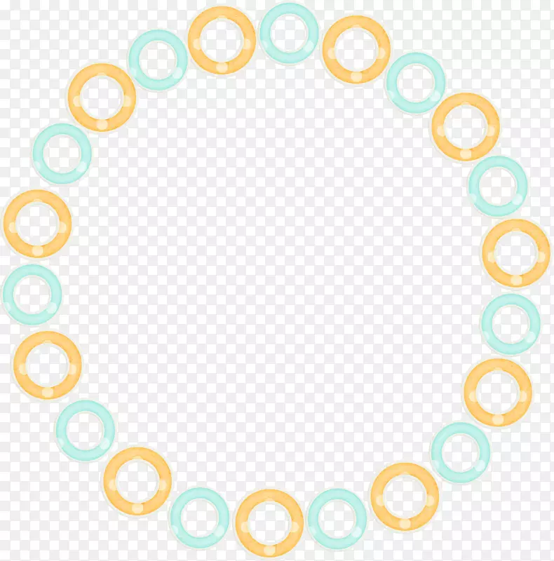 圆形区域黄色剪贴画-简约优雅的圆环