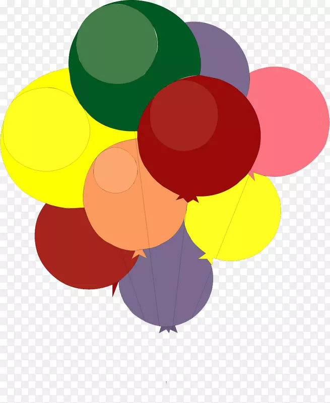 气球剪贴画.手绘彩色气球