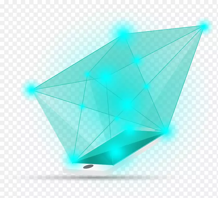 绿松石三角形-绿光效应多边形节点图