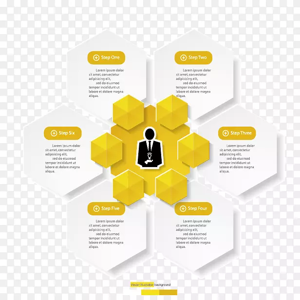 图形设计黄色图.黄白色极简设计信息图形材料