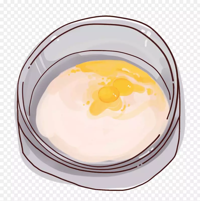 圆碗-手绘圆碗，盛满鸡蛋