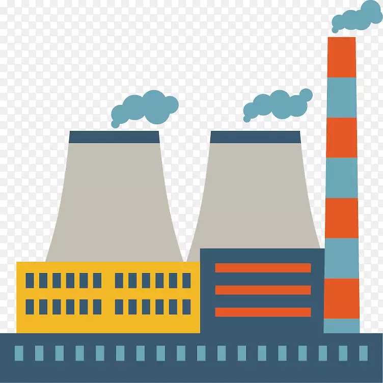 火电厂发电化石燃料发电站创意图标设计火力发电厂