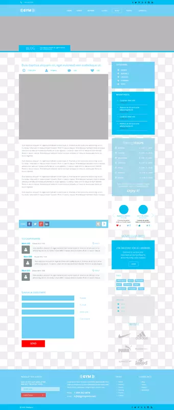 响应式网页设计网页模板-个人博客用户界面设计