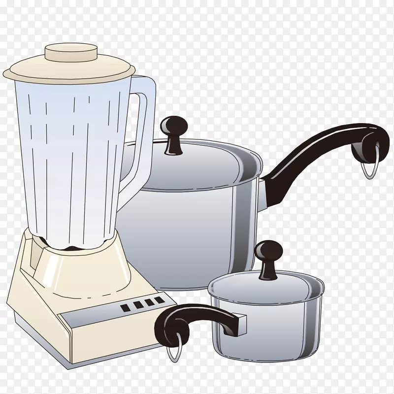 家用电器厨房用具搅拌机夹艺术.豆浆和平底锅