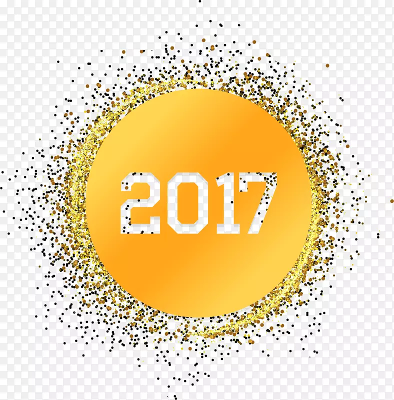淡金色黄灯效果2017年新年高清剪辑