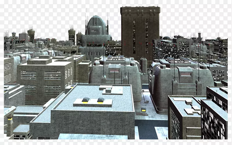 建筑剪贴画-屋顶城市