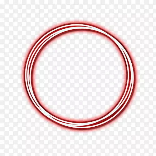 圆体穿孔珠宝人体字体-红色圆圈