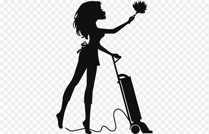 清洁工女佣服务清洁家务-一名正在清理灰尘的男子