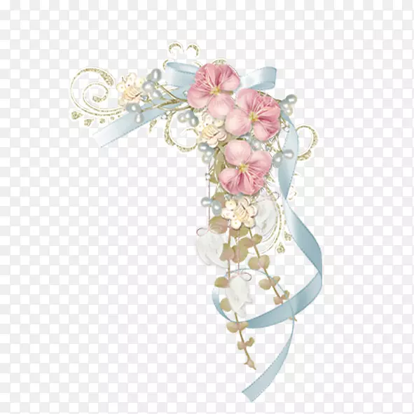 花带剪裁艺术-花环丝带