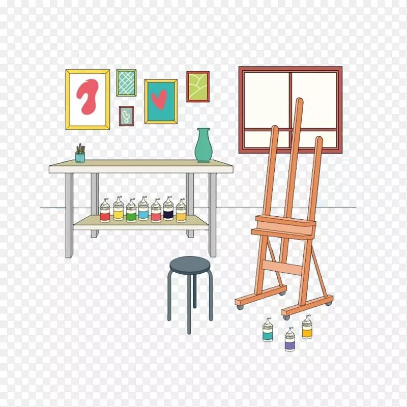 画架绘画艺术-手绘设计工作室