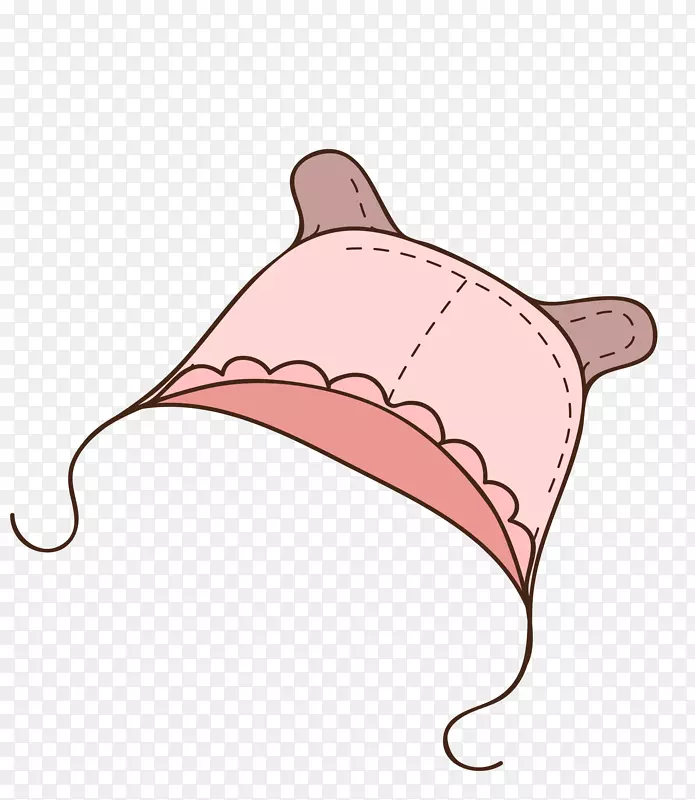 帽子剪贴画.粉红儿童小帽子