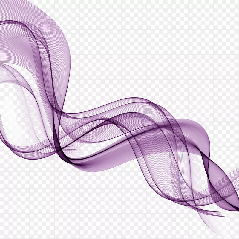 曲线免版税插图.紫色丝带线