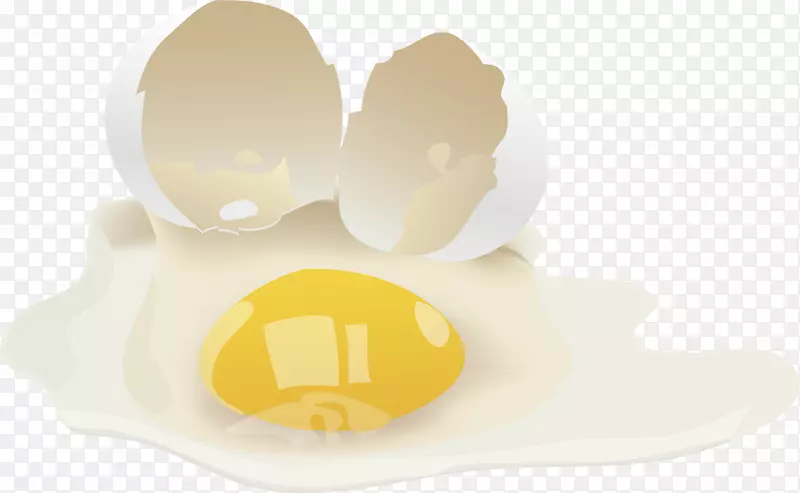 煎蛋摄影食品插图.破碎的鸡蛋载体