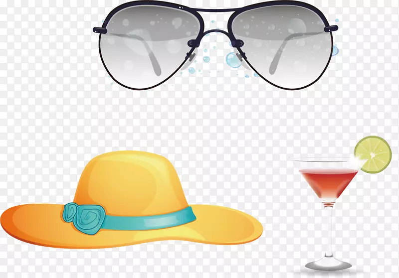 护目镜太阳镜设计师-大帽子果汁眼镜背景材料
