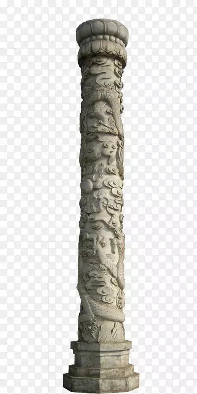 石柱葡萄园酒庄石雕装饰龙柱