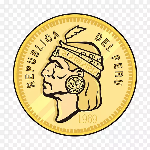 秘鲁动画剪辑艺术-硬币创意设计图案