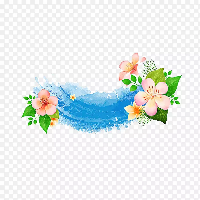 水彩花卉设计水彩画