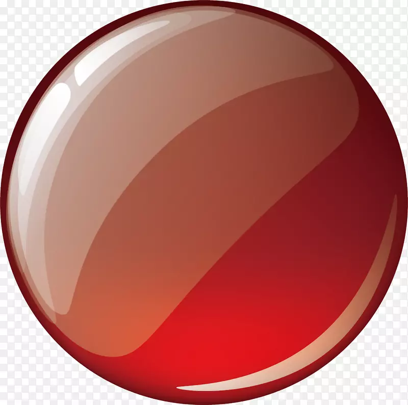 下载按钮-圆形红色水晶按钮