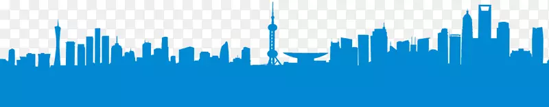 农历新年十二生肖海报-蓝色城市剪影