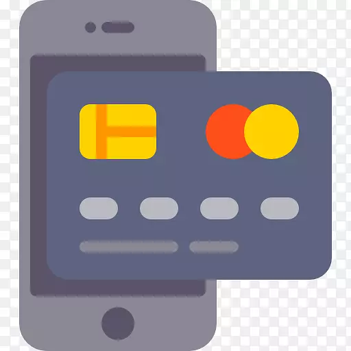 移动支付移动设备可伸缩图形图标-电话和卡