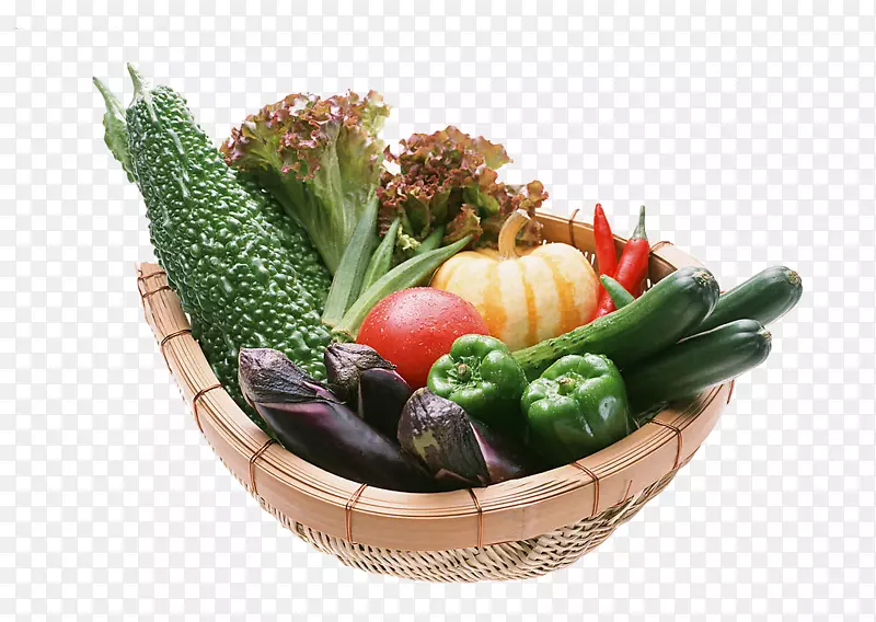 蔬菜食品水果健康农业一篮子水果和蔬菜