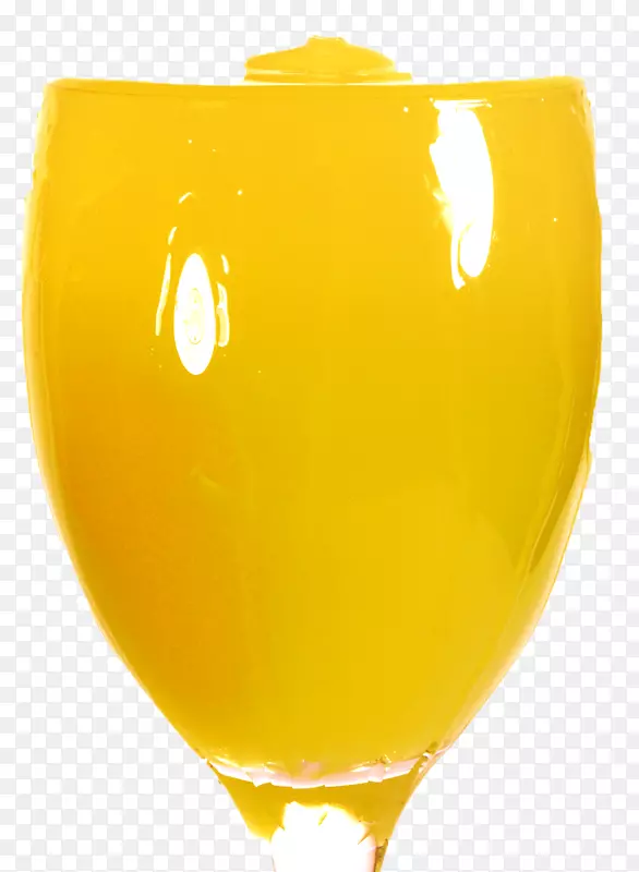 橙汁，葡萄汁-美丽精致的黄色玻璃杯果汁