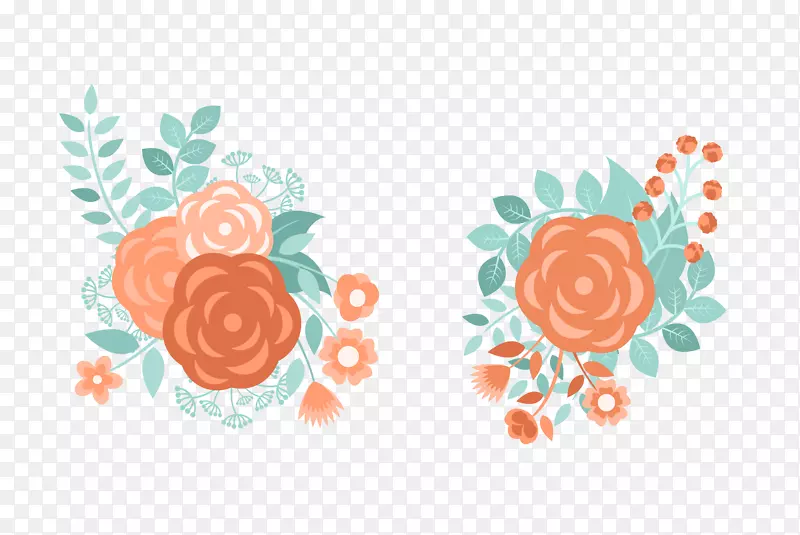花卉插图.婚纱花