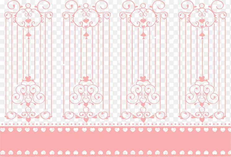 视觉艺术花瓣区图案-粉红色结婚元素墙