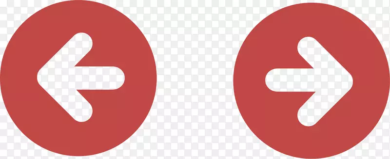 圆形箭头标志图标-红色箭头按钮