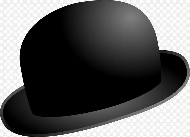高级礼帽保龄球帽夹艺术.黑色帽子