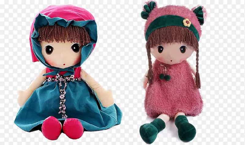 毛绒草帽娃娃-带帽子的娃娃