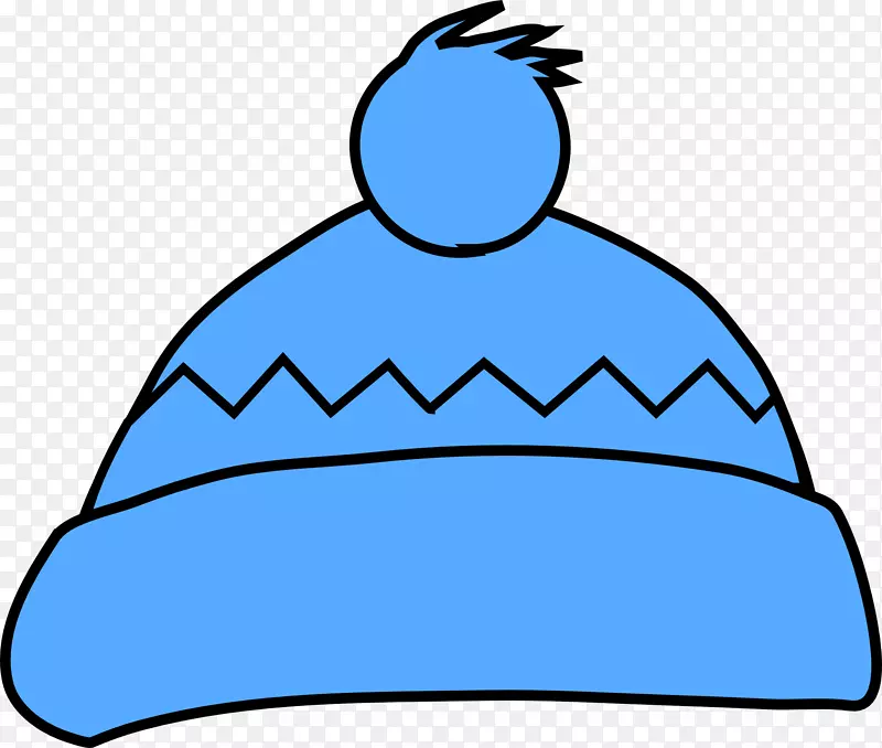 帽子针织帽围巾服装剪贴画蓝色帽子