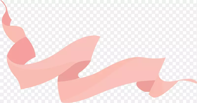 情侣婚礼插图-粉红丝带