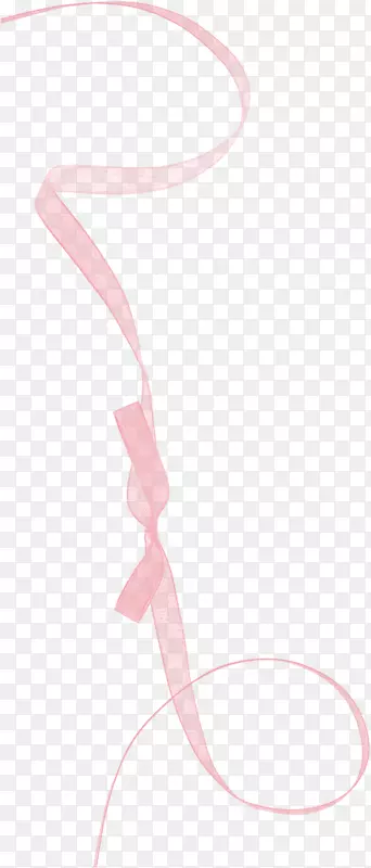 时尚配饰颈部字体-粉红色丝带