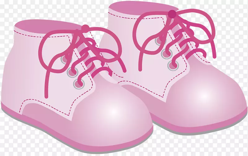 婴儿鞋男孩剪贴画-粉红色鞋