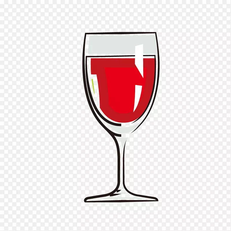红酒鸡尾酒酒杯-简单的棒状红葡萄酒