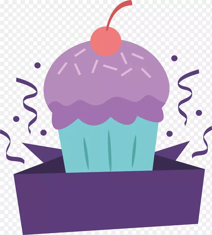 蛋糕生日蛋糕-可爱的纸杯蛋糕海报