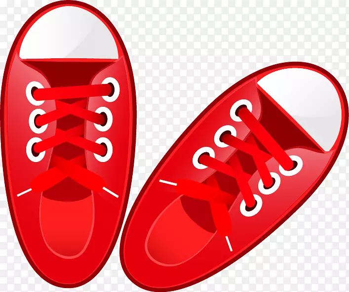 鞋红色运动鞋鞋