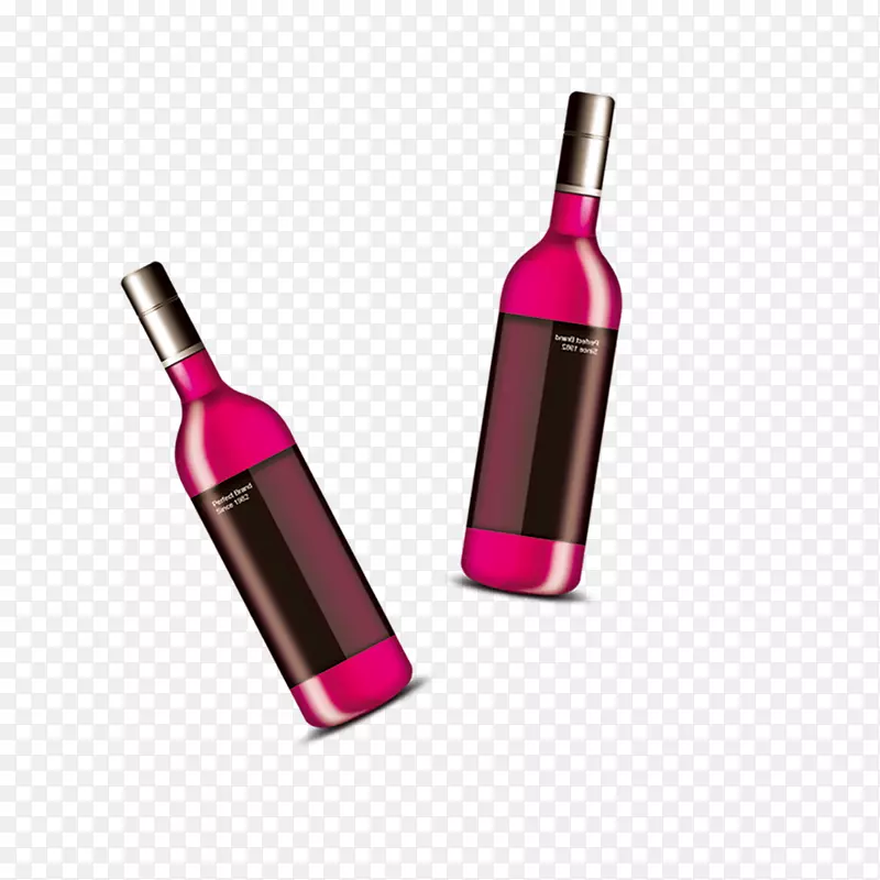 红葡萄酒瓶三维空间红葡萄酒瓶