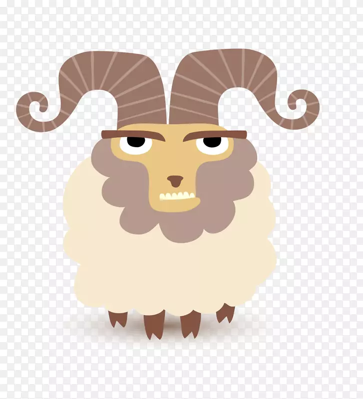 山羊插图-可爱的羔羊