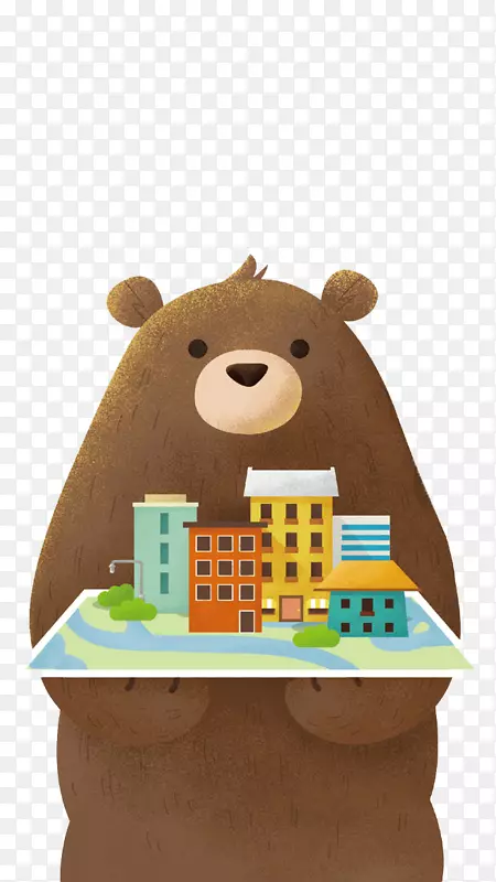 棕熊溅屏墙纸-可爱的卡通熊