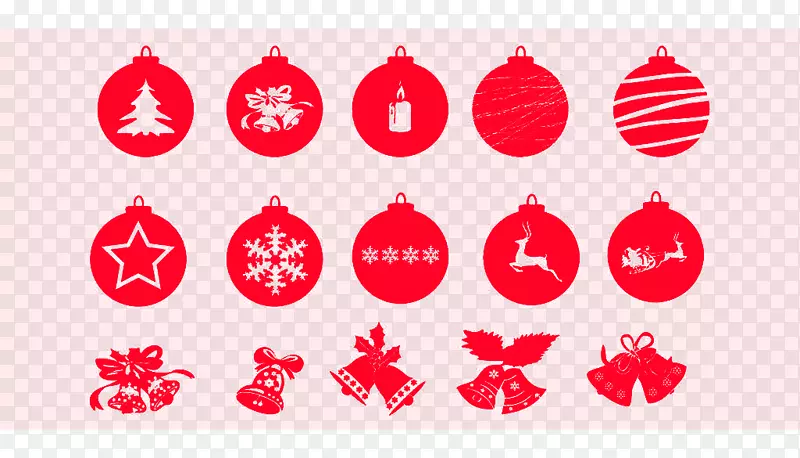 圣诞老人圣诞图标设计图标-圣诞红铃创意系列
