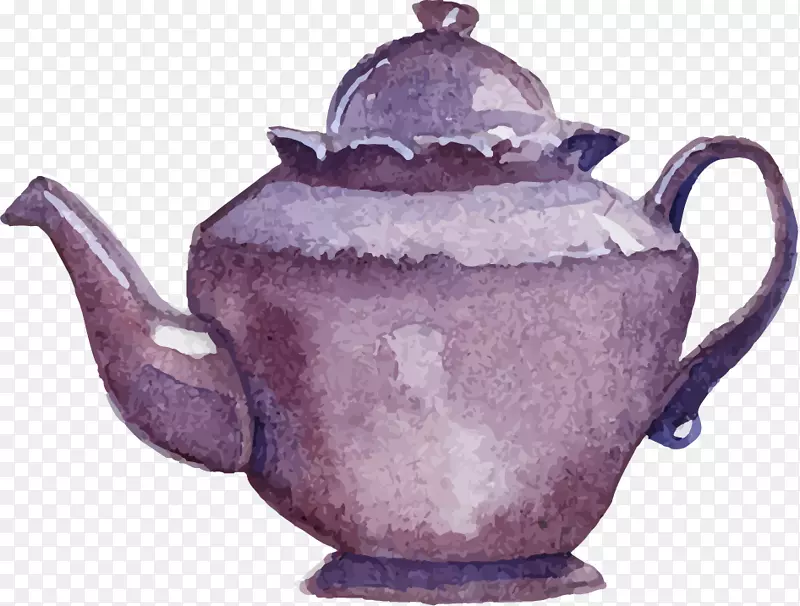 茶壶、咖啡、茶会、茶杯、手绘秋元素