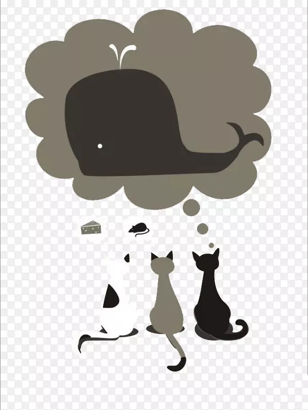 t恤猫墙贴花插图-简单卡通猫插图