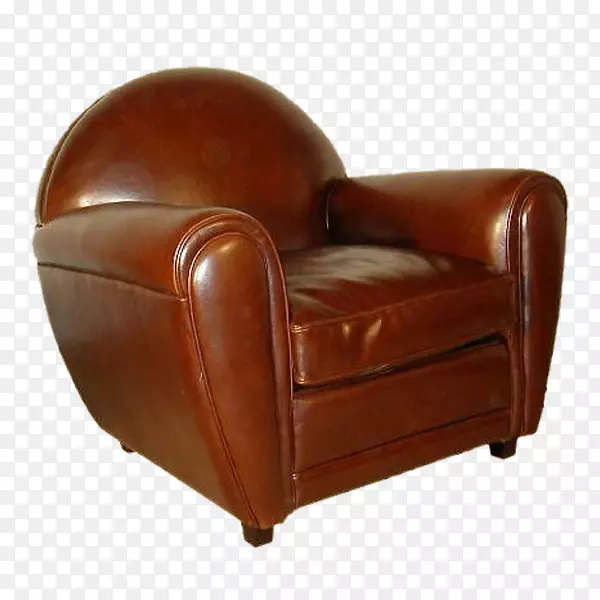 俱乐部椅家具沙发-棕色皮革沙发