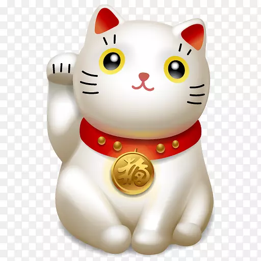 猫马内基图标-PNG图标，可爱，明亮，幸运的猫，可爱，PNG图标，明亮