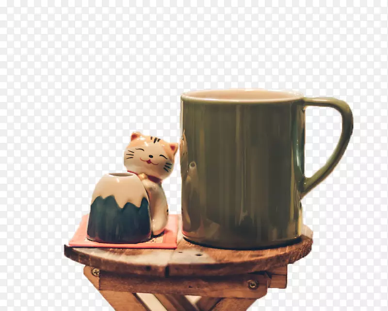 咖啡杯猫咖啡厅kopi luwak-咖啡杯和猫装饰