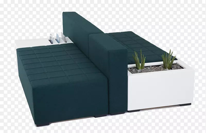 桌椅-蓝绿色办公沙发时尚