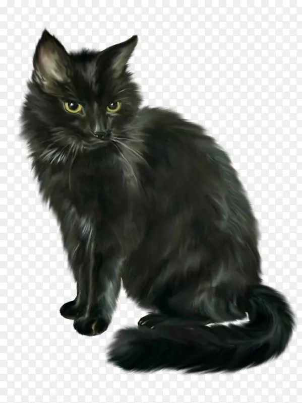暹罗猫黑猫万圣节剪贴画黑猫