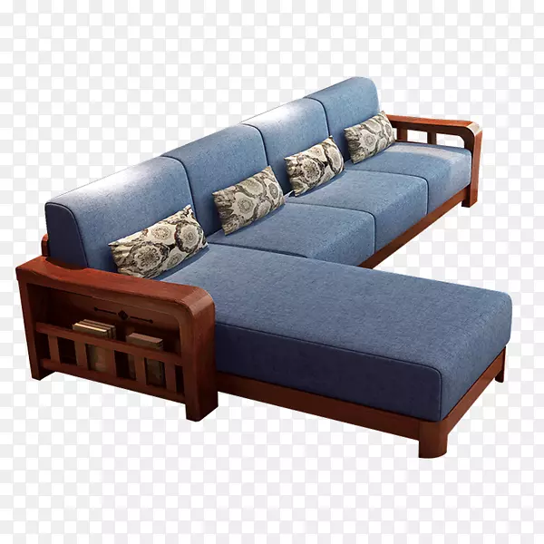 沙发床沙发家具椅-新中式蓝色沙发家具